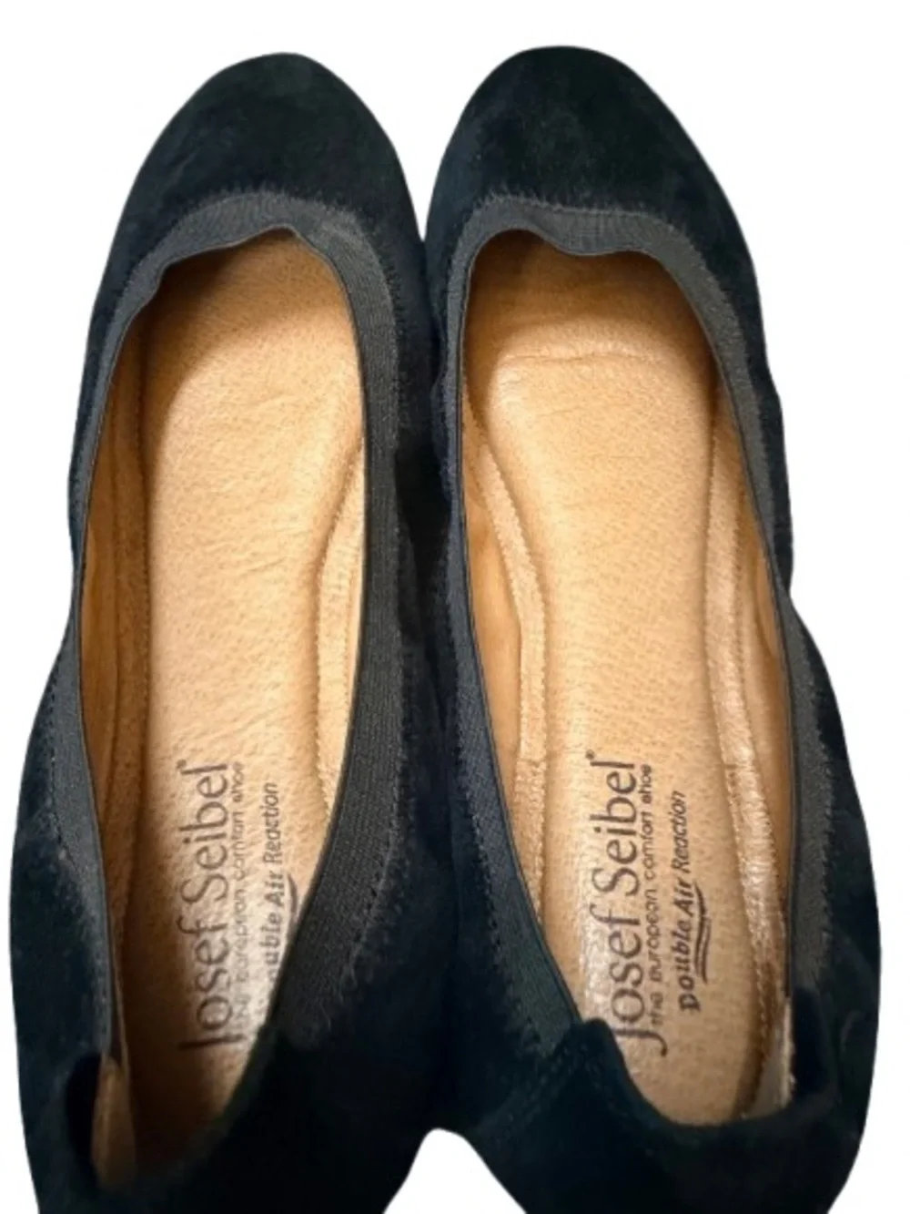 Josef Seibel Black Suede Ballet Flats Women’s EU 39 US 8-8.5
